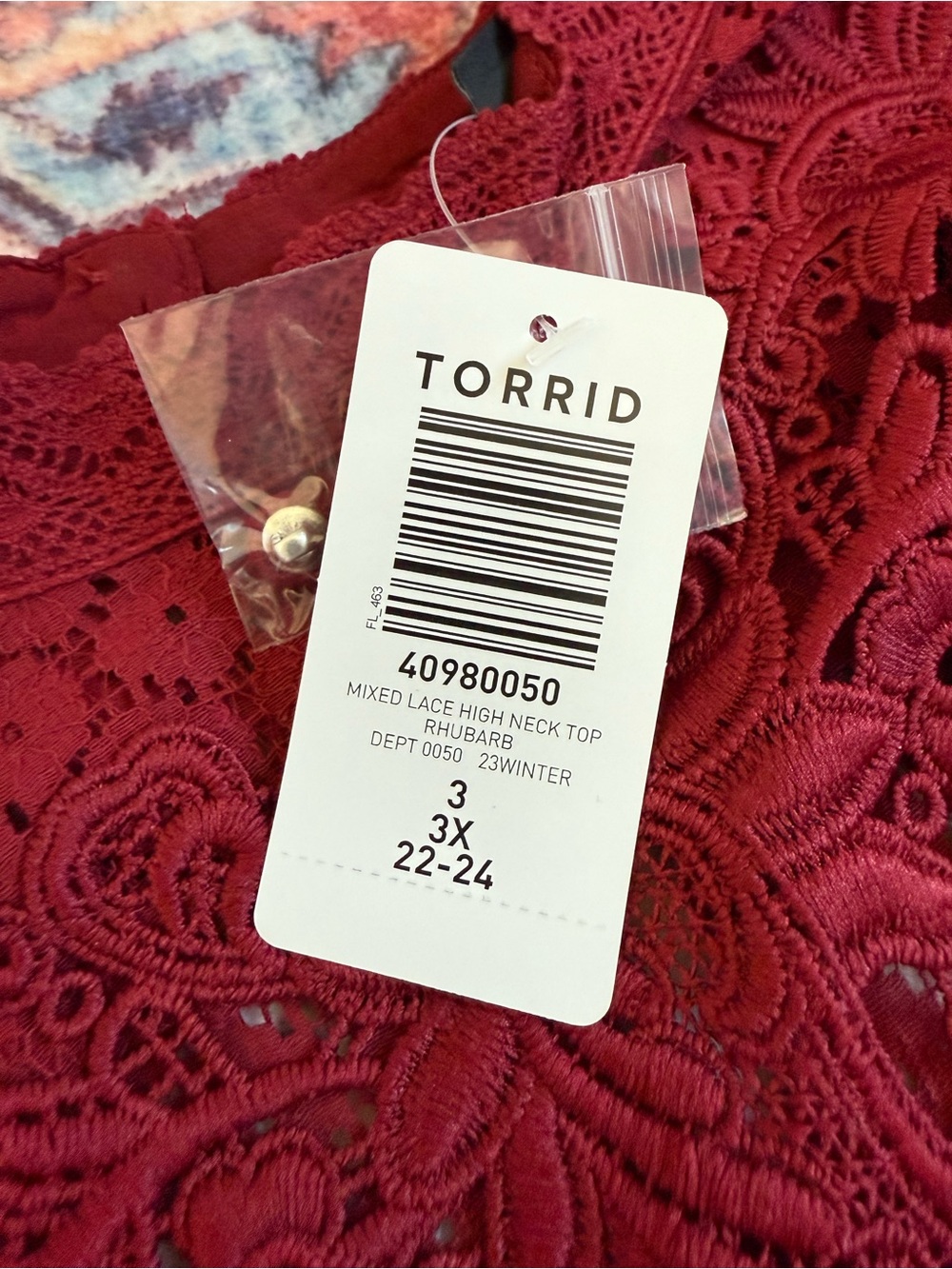 NWT Torrid Lace Top 3x - Picture 4 of 7